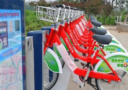宿州市公共自行车站点照片